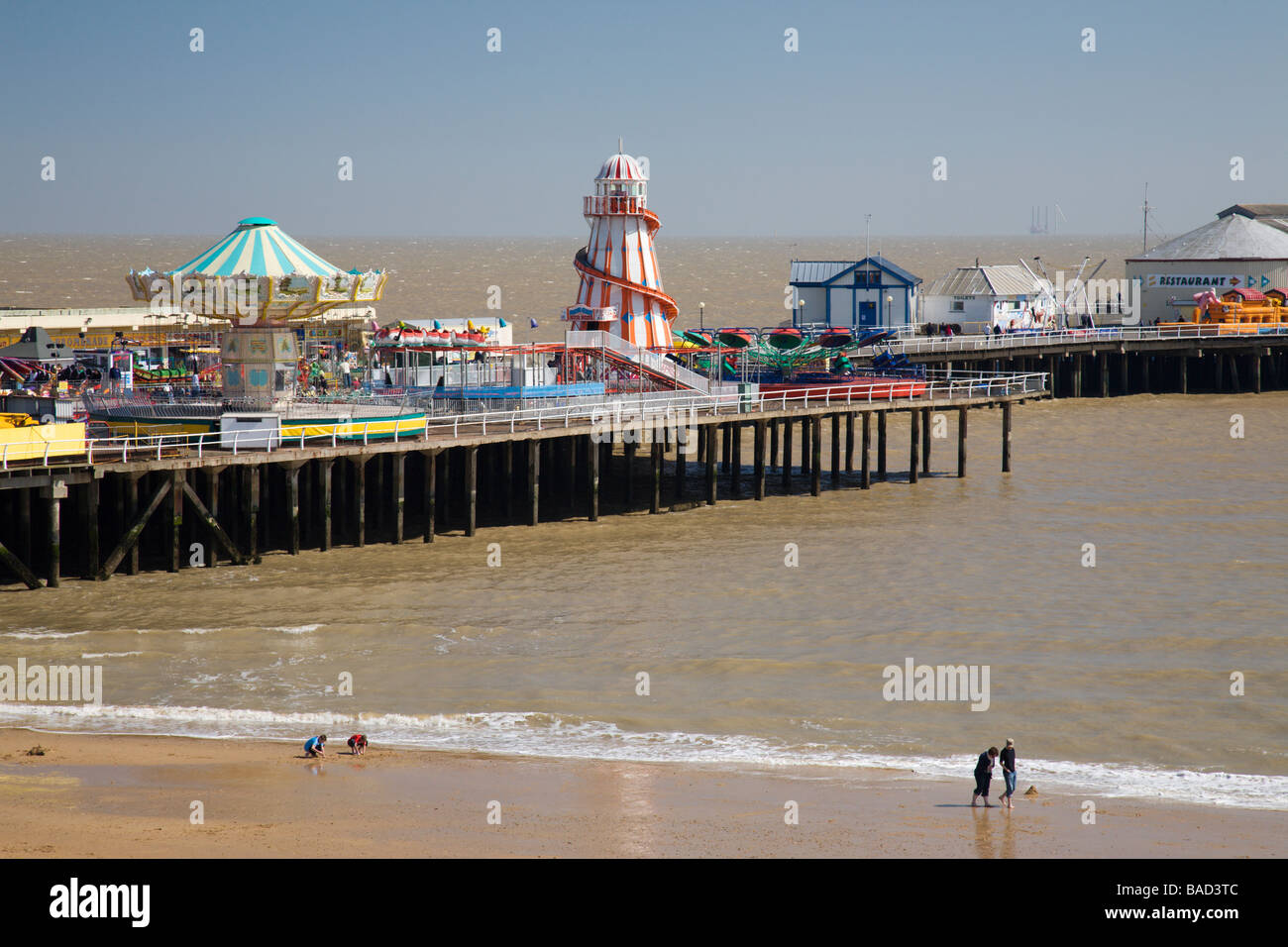 Clacton pier and beach in Essex, England, UK Stock Photo Alamy