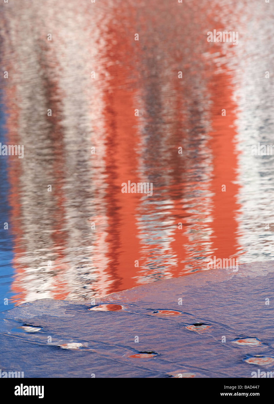 Reflection from water surface Stock Photo