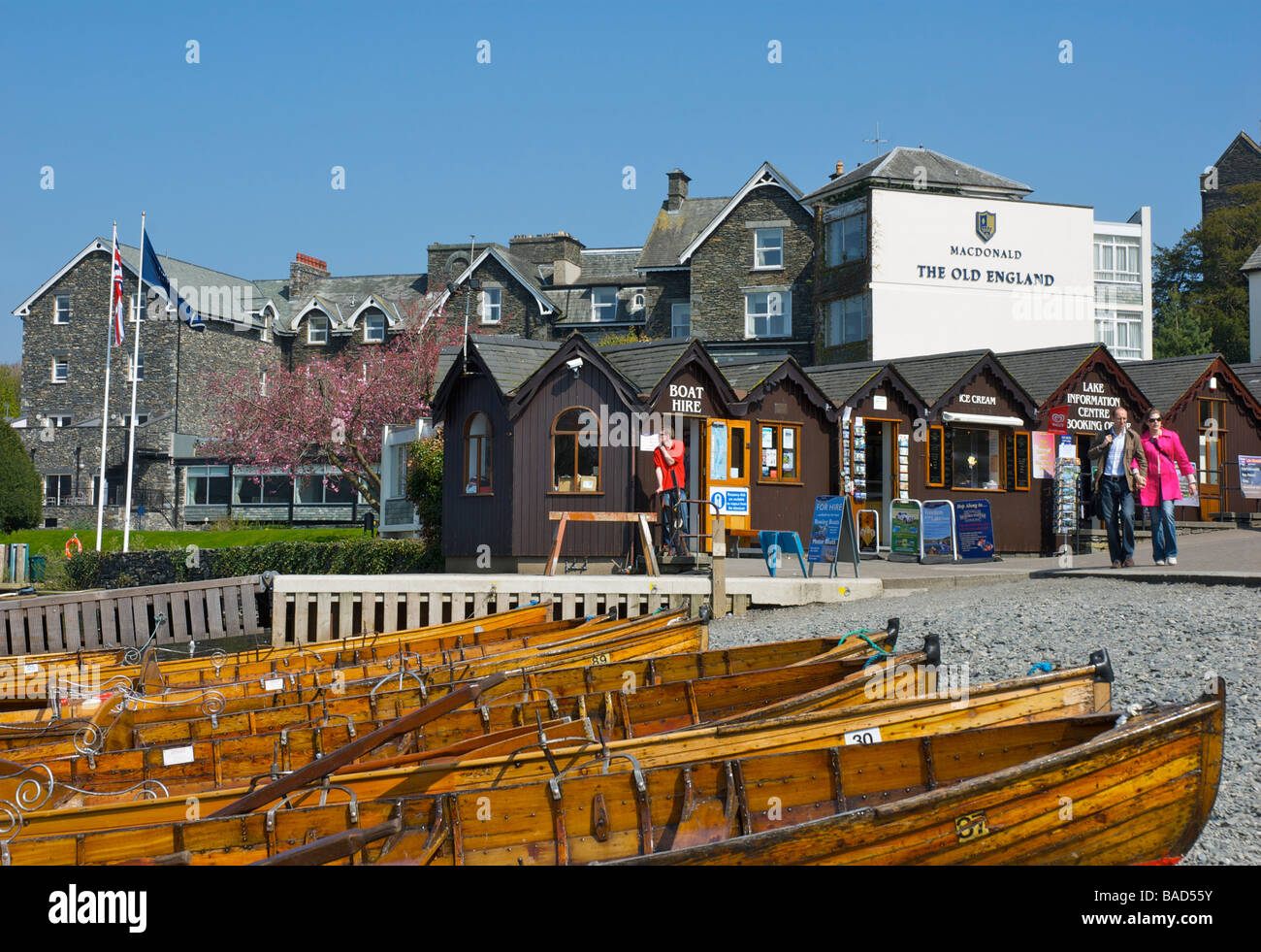 Rowing boats for hire, Bowness Bay, BownessonWindermere, Lake District National Park, Cumbria