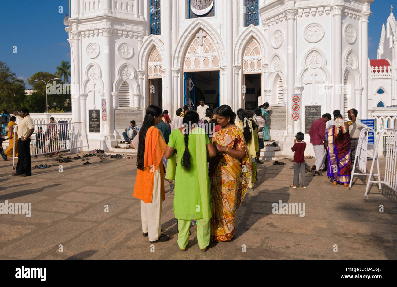 Shrine Basilica of Our Lady of Good Health Velankanni Tamil Nadu India Stock Photo