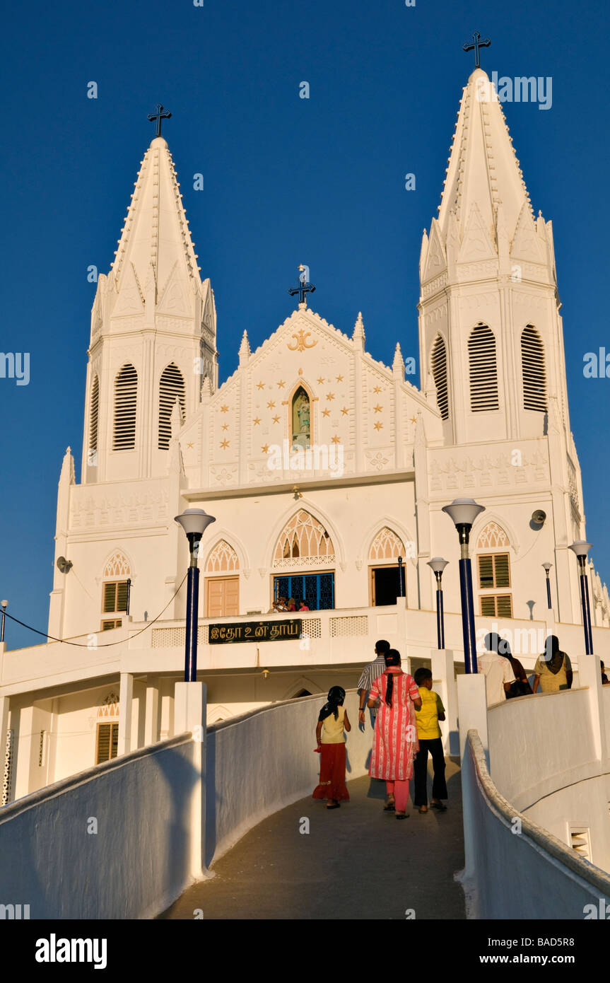 Shrine Basilica of Our Lady of Good Health Velankanni Tamil Nadu India Stock Photo