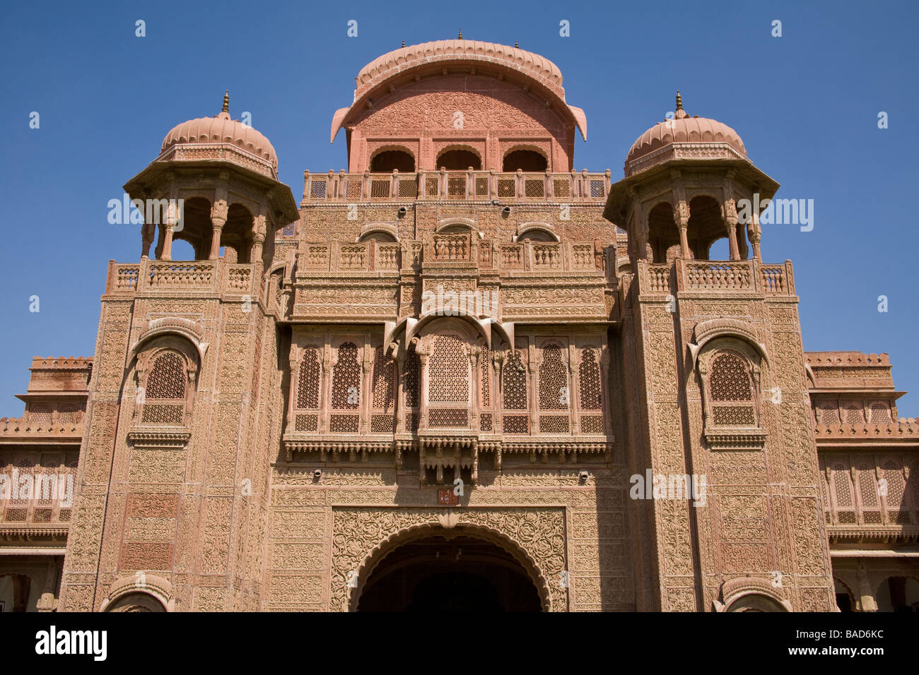 Lallgarh Palace Hotel, Bikaner, Rajasthan, India Stock Photo