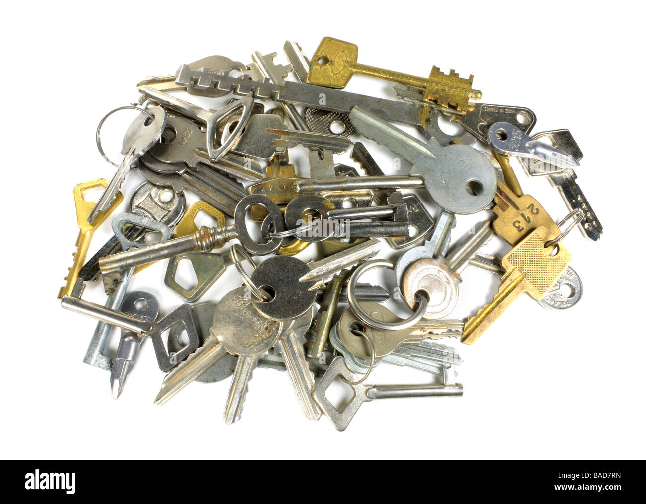 The variety of keys to a doors Stock Photo