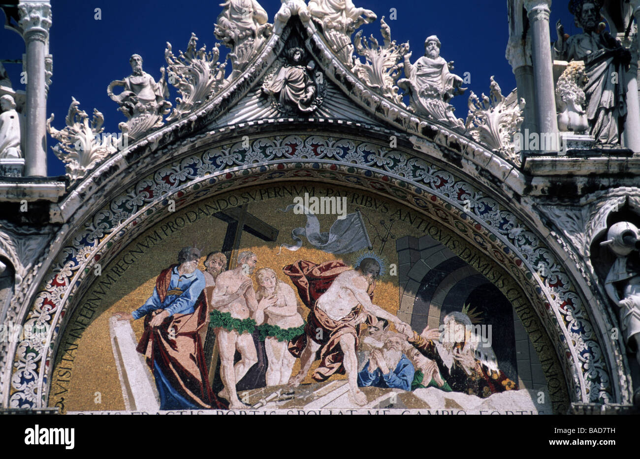 Italien Venedig Stadtteil San Marco Piazza San Marco Markuskirche Basilica di San Marco Mosaik Stock Photo