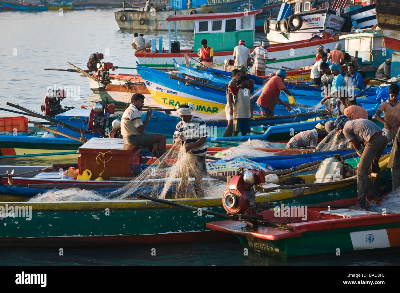 Fishing boats nagapattinam tamil nadu hires stock photography and