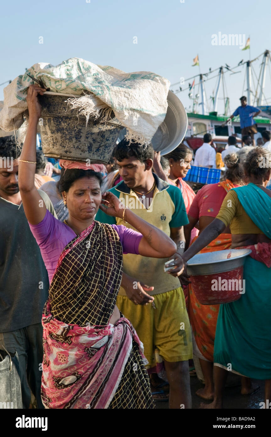 Nagapattinam fishing port Tamil Nadu India Stock Photo