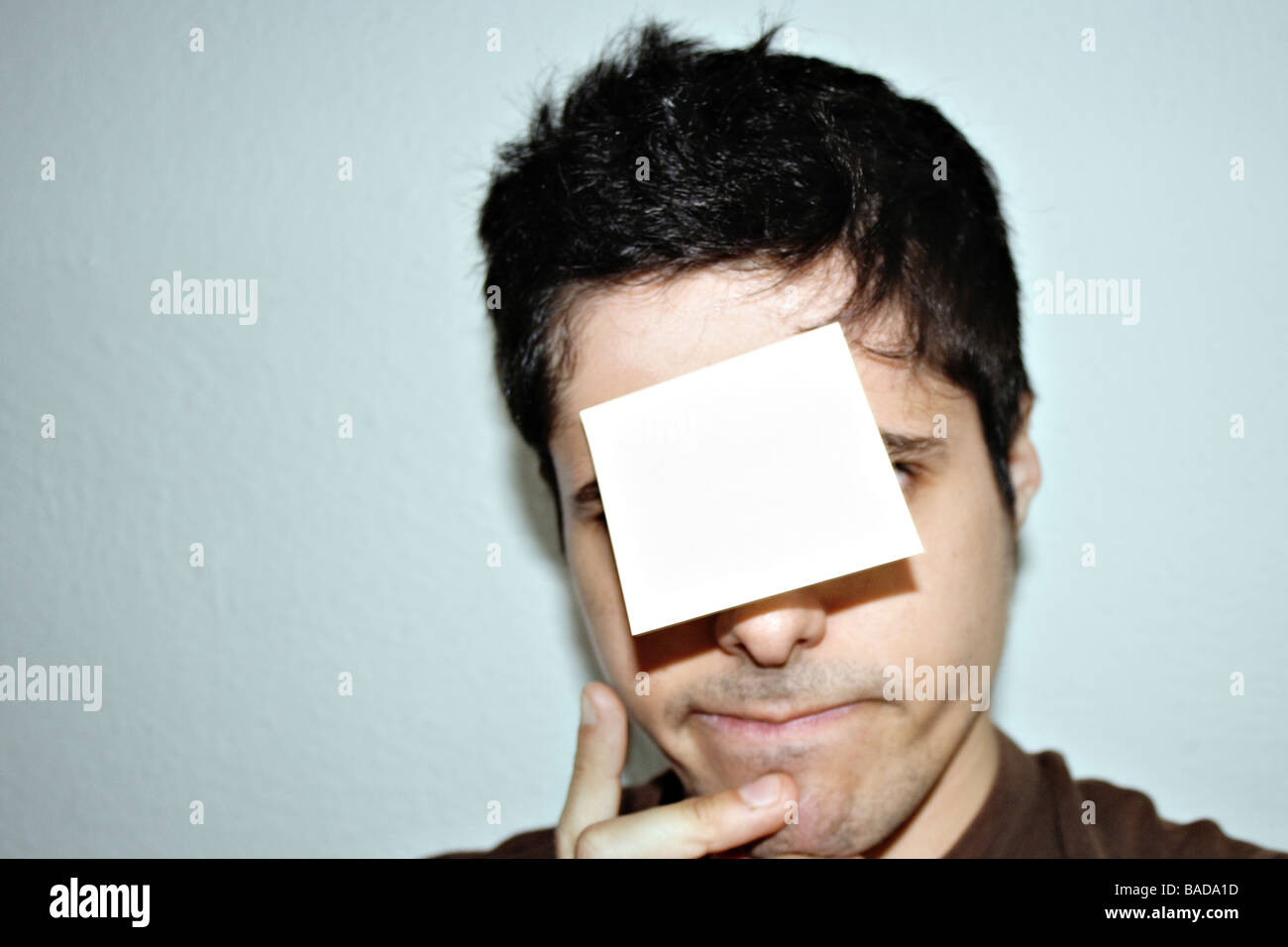 Note on face Stock Photo - Alamy