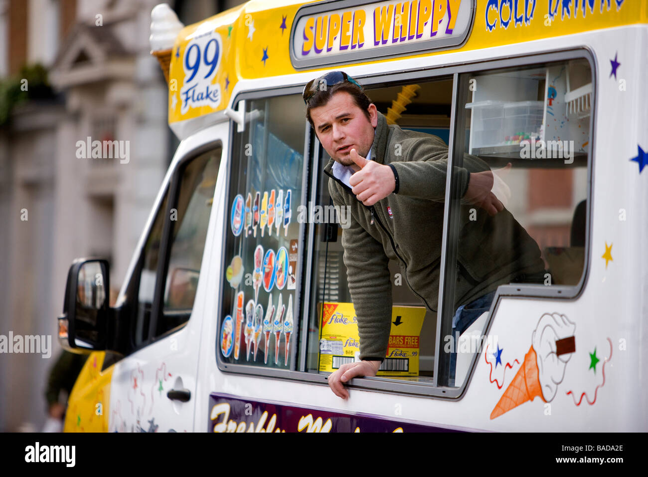 United Kingdom, London, Covent Garden, an icecream seller Stock Photo