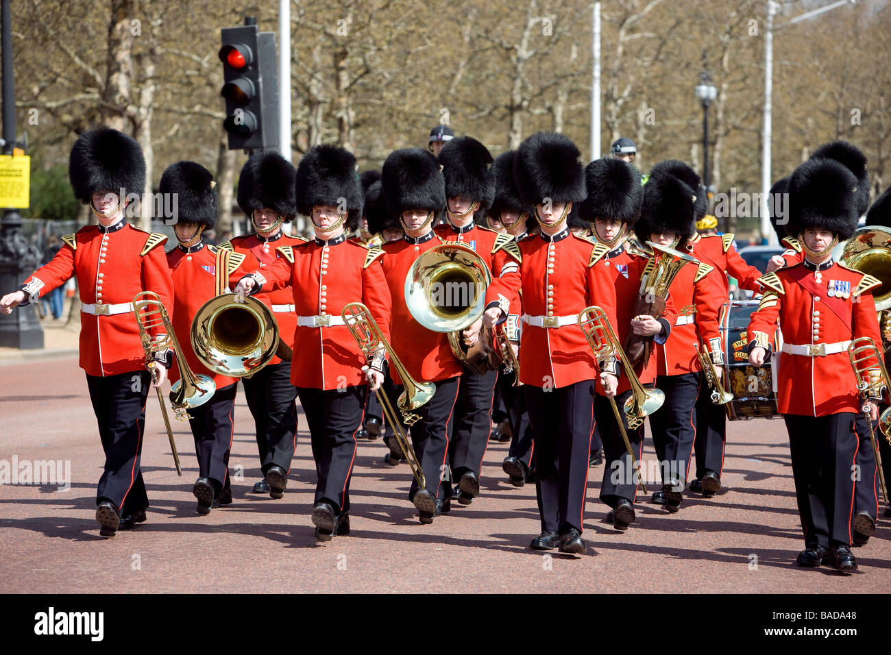United Kingdom, London, Buckingham Palace, changing of the guard Stock Photo