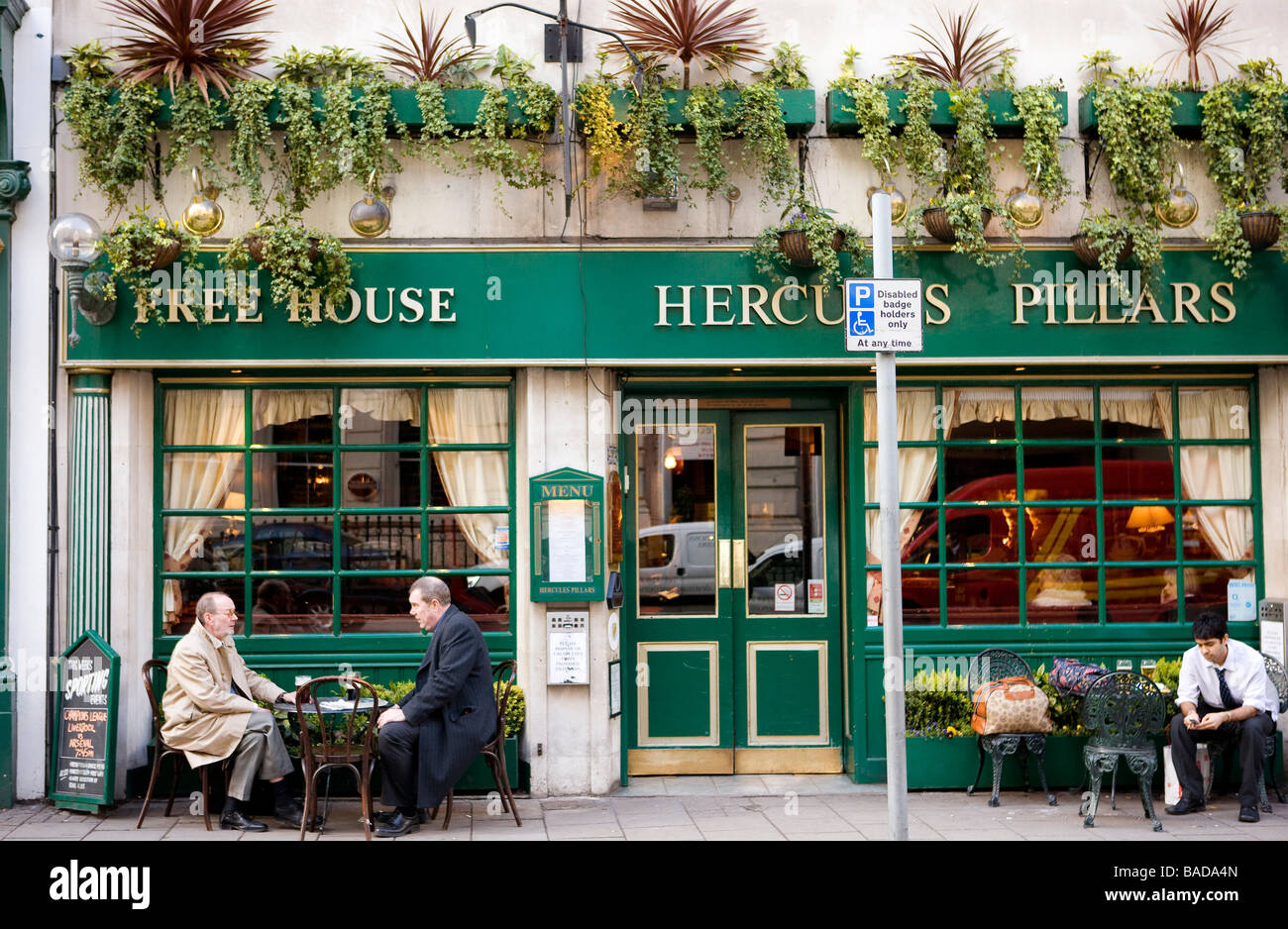 United Kingdom, London, Hercules Pillars, pub's facade Stock Photo Alamy