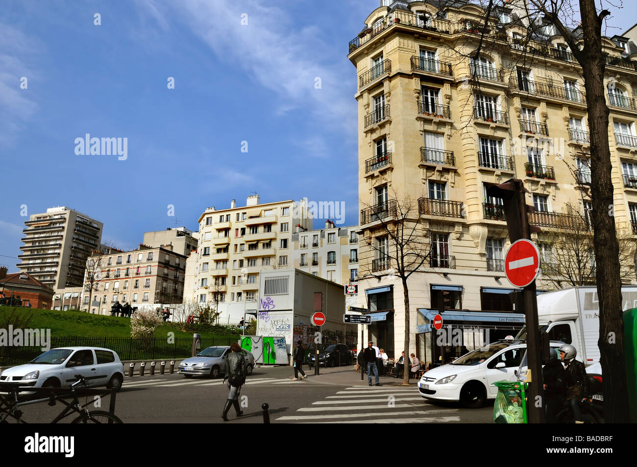 Paris, France, Street Scene Real Estate housing in 20th District