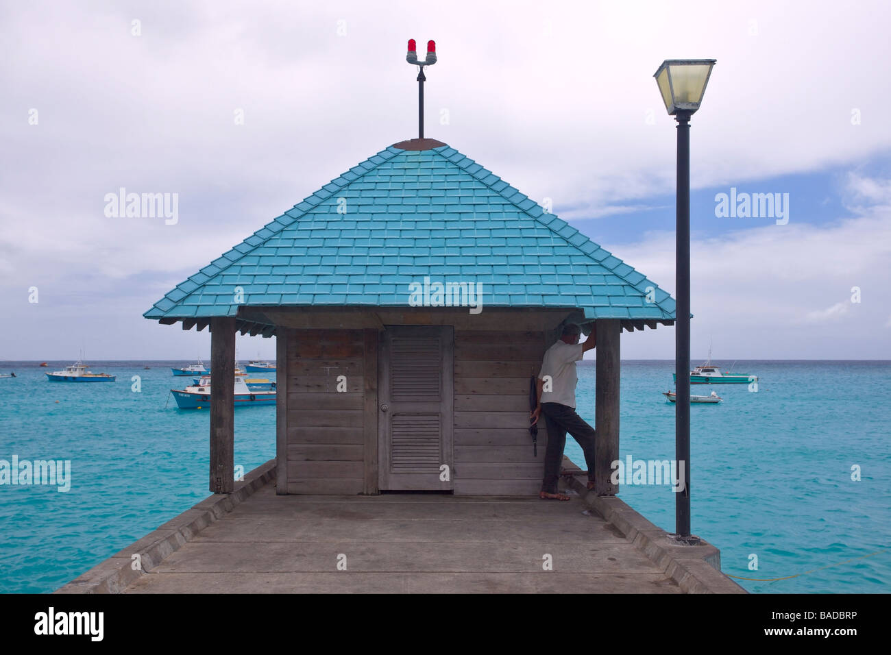 Oistins bay fishing pier, South Coast of Barbados, Christ Church parish