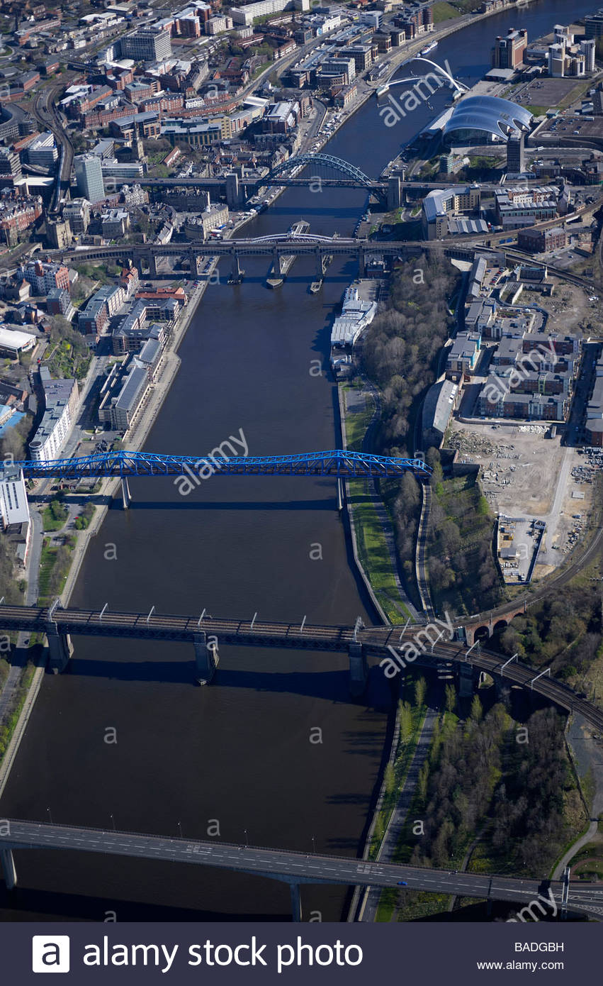 Aerial View River Tyne Newcastle High Resolution Stock Photography and