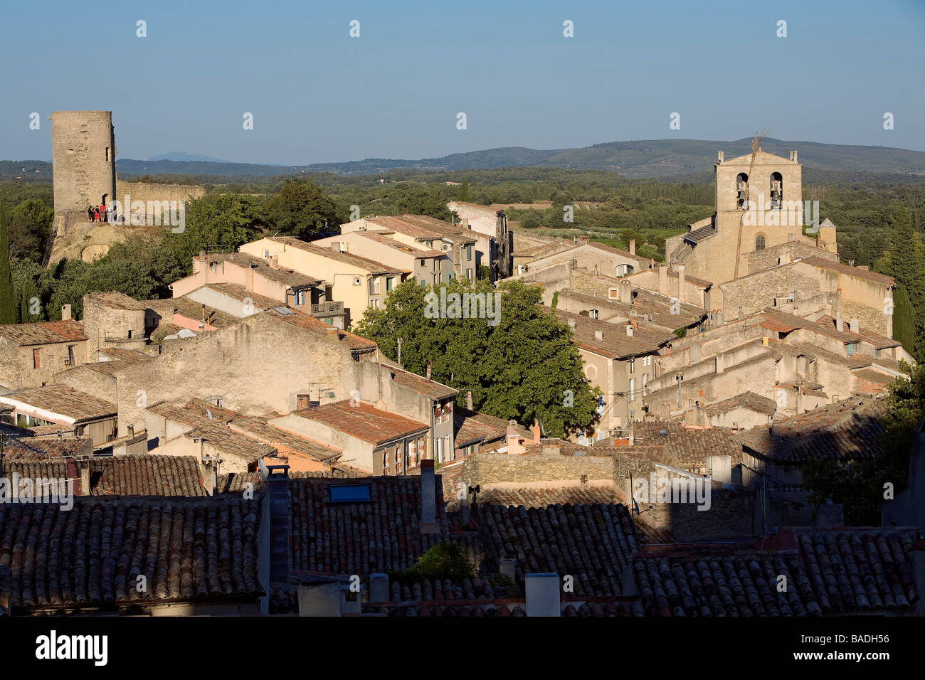 France, Vaucluse, Cucuron, Church And Suspous Tower Stock Photo - Alamy