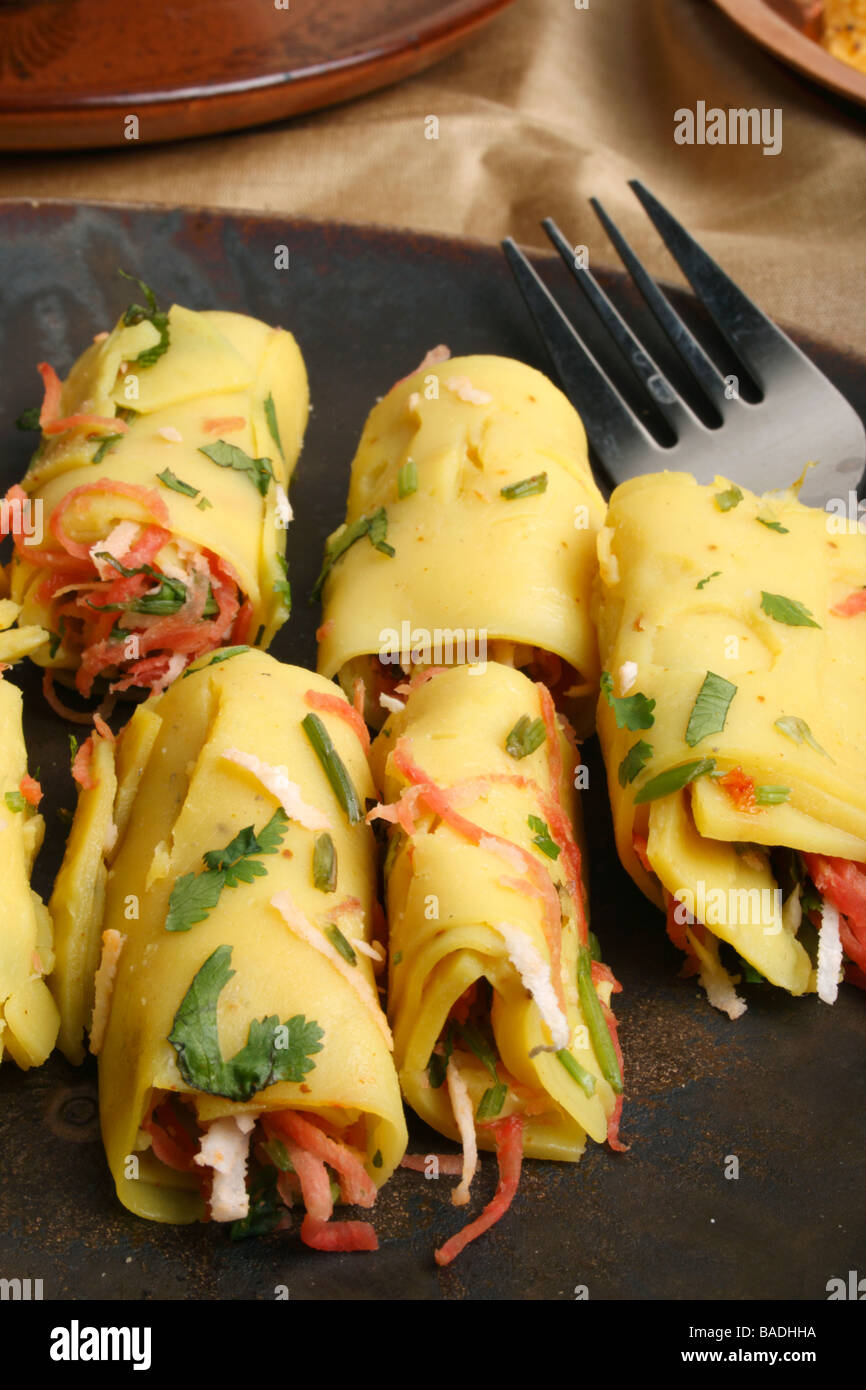 Khandvi is a traditional Gujarati tea time snack which is made of gram