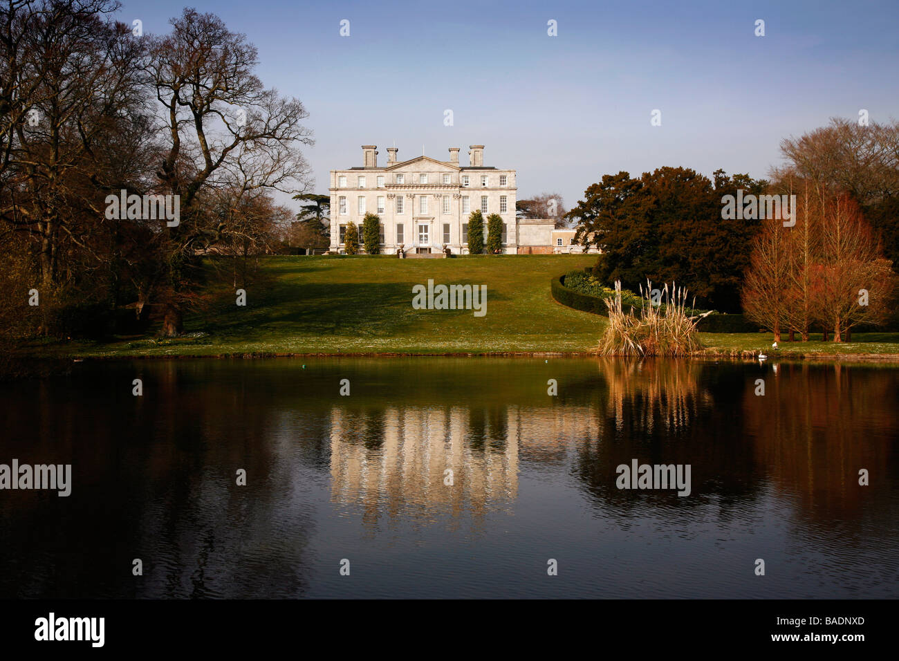 View of Kingston Maurward House, a English country house in