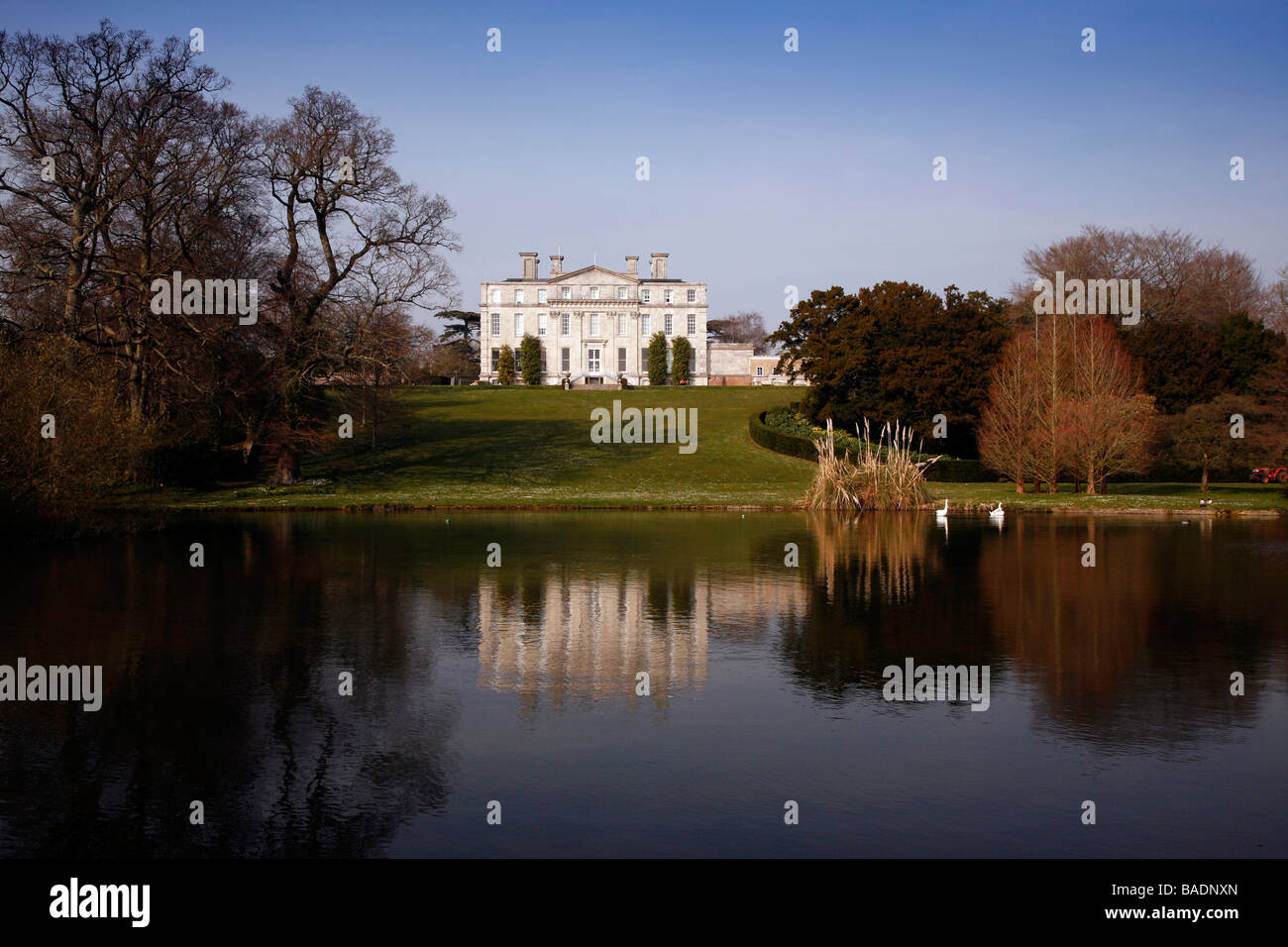 View of Kingston Maurward House, a English country house in