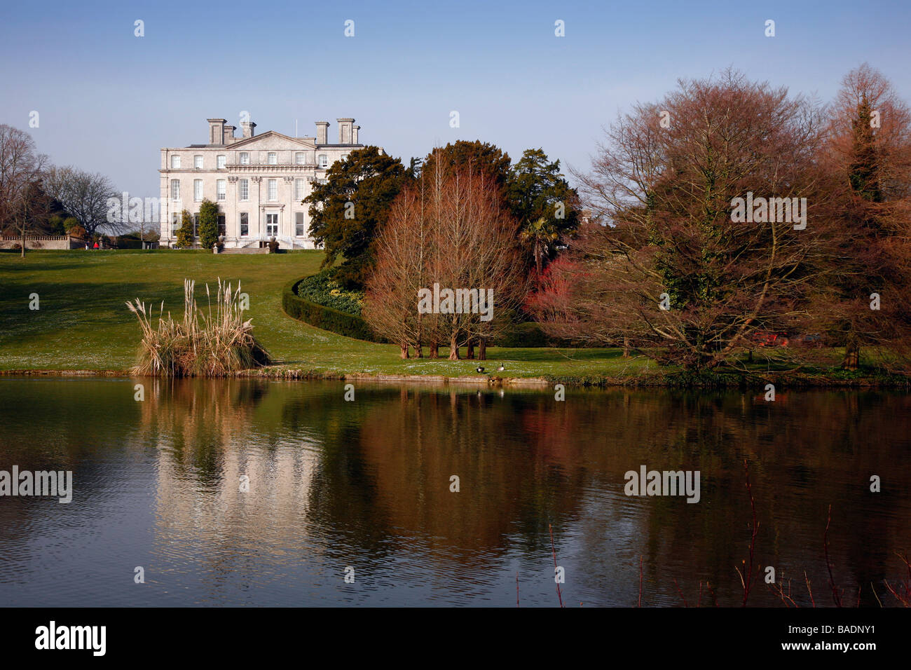 View of Kingston Maurward House, a English country house in