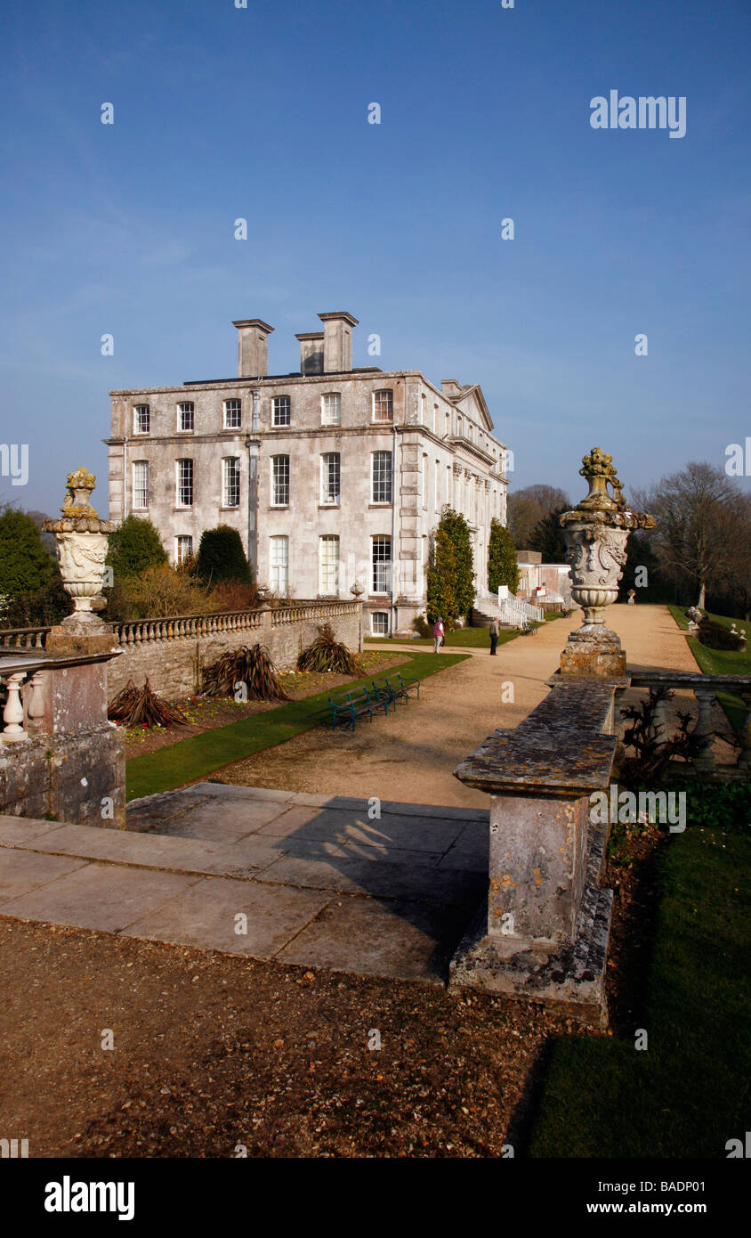 View of Kingston Maurward House, a English country house in
