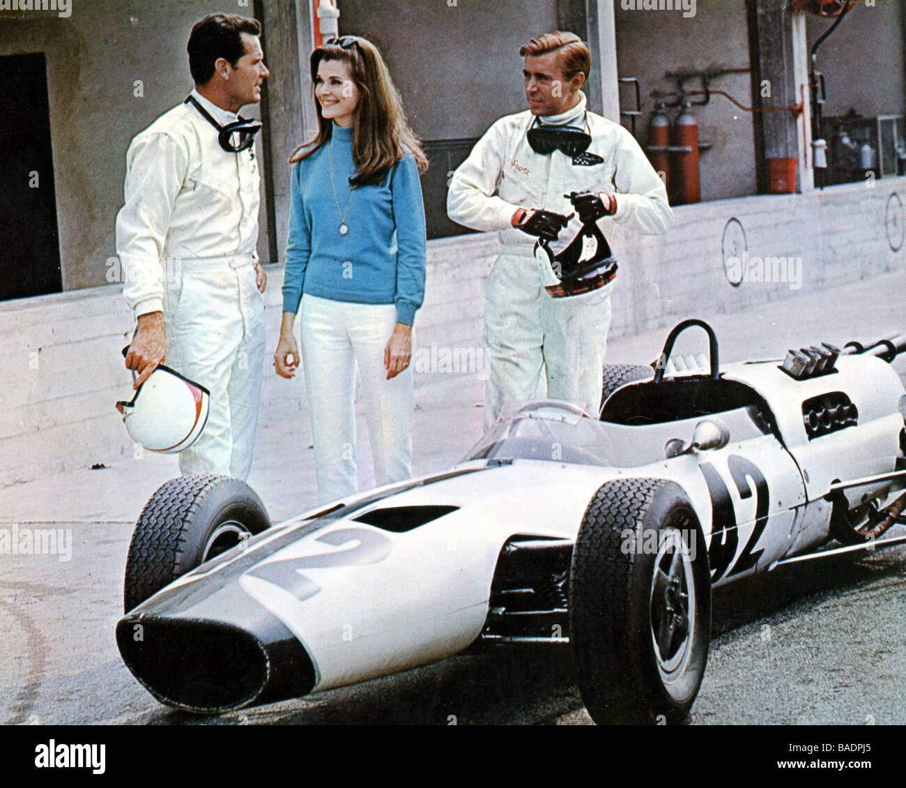 GRAND PRIX 1966 MGM film with James Garner at left Stock Photo - Alamy