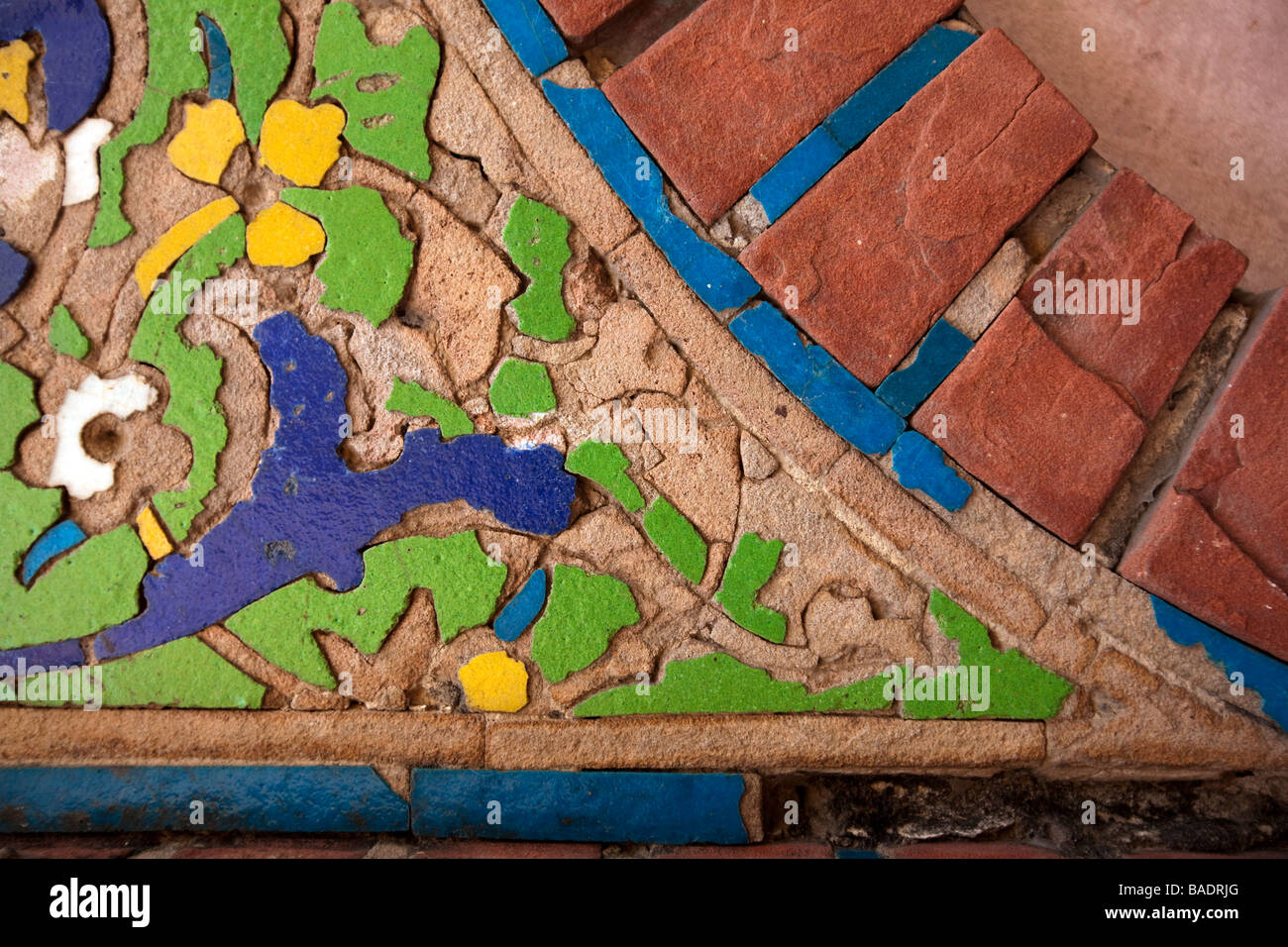 A close up view of the exterior of a muslim Sufi tomb in Nizamuddin west area of New Delhi Stock Photo