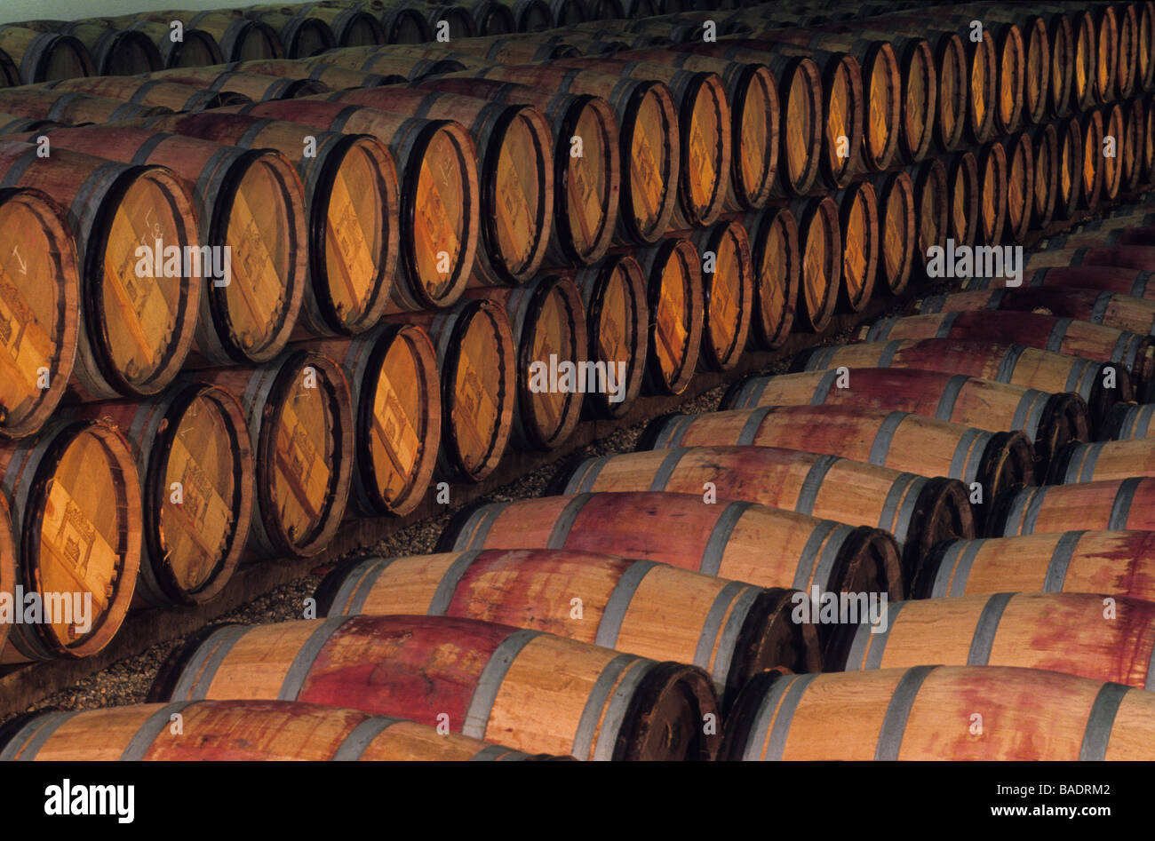 France, Gironde, Chateau AOC Margaux, wine warehouse Stock Photo Alamy