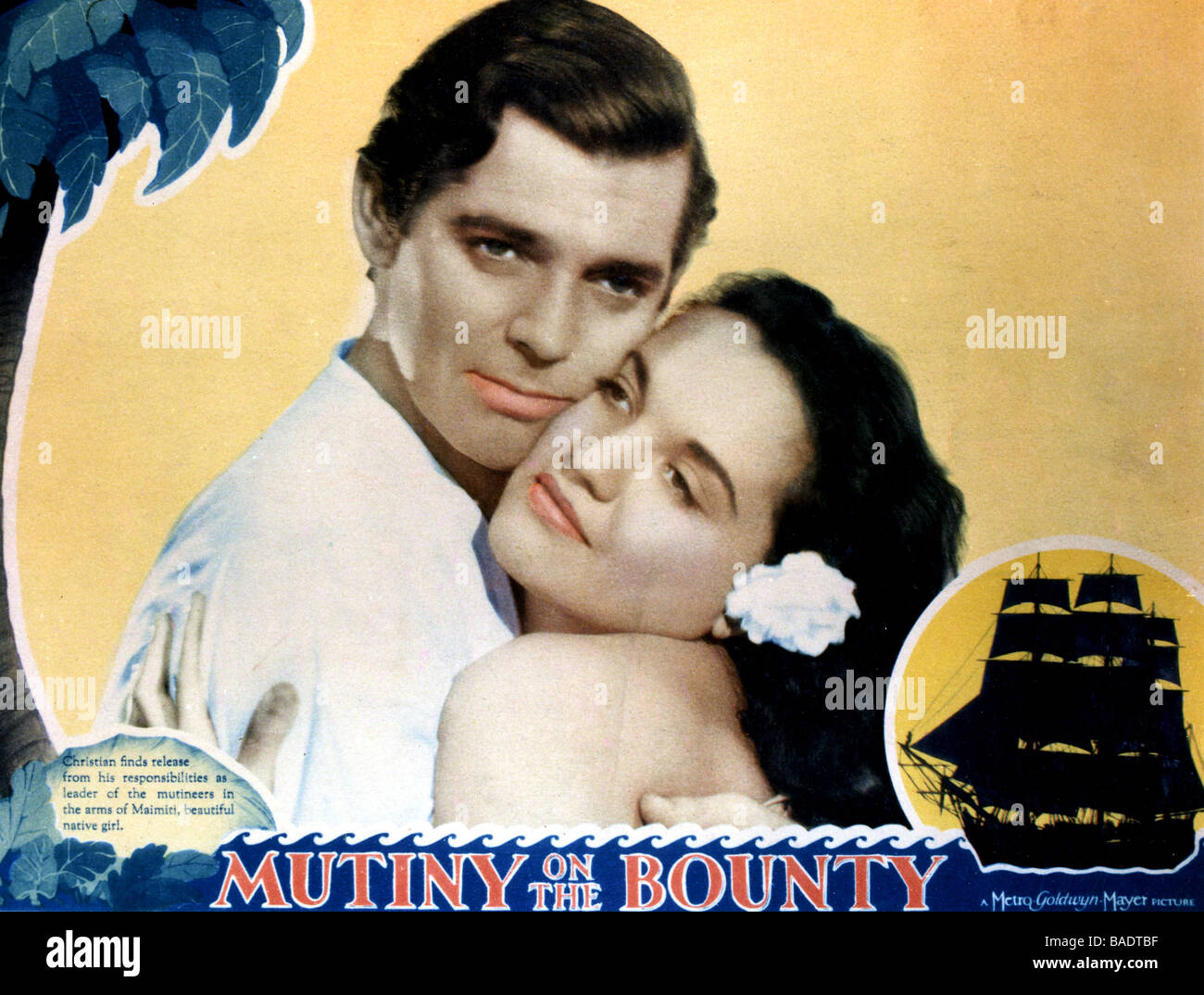 MUTINY ON THE BOUNTY 1935 MGM Film With Clark Gable As Fletcher 