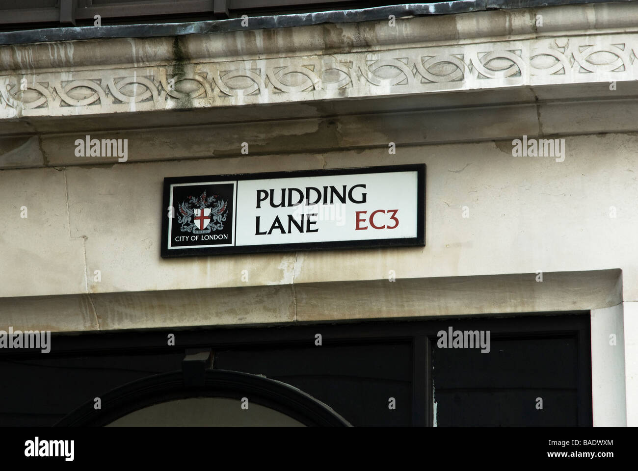 Pudding Lane street sign, EC3 London Stock Photo Alamy