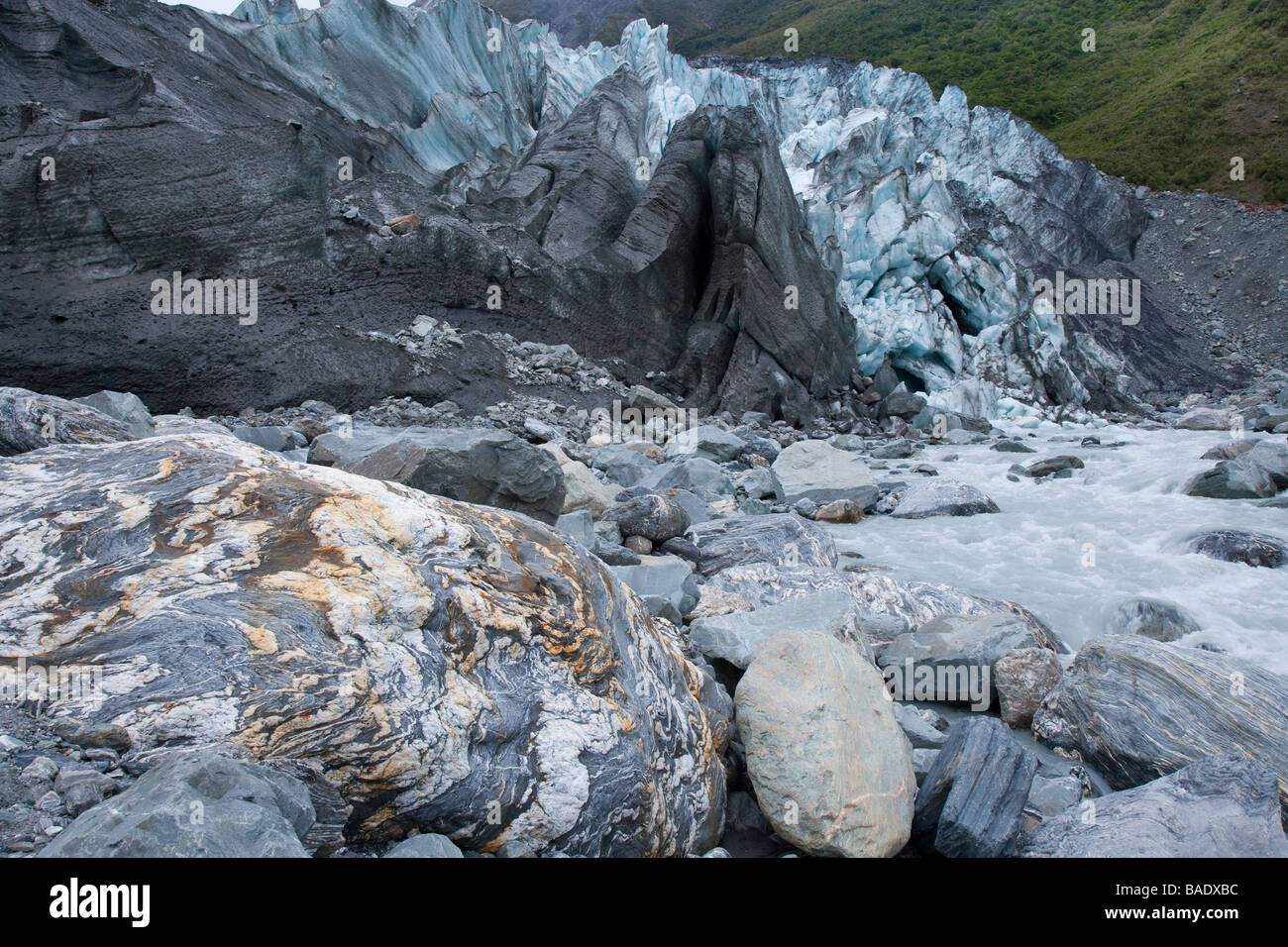 Fox Glacier Mount Cook National Park South Island New Zealand Stock