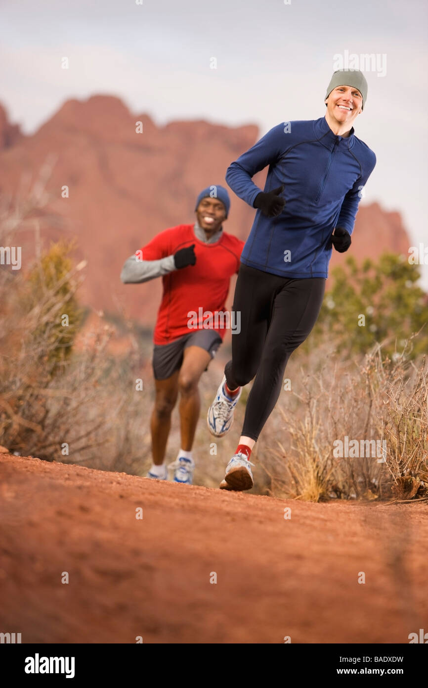 Two Men Jogging on Trail, Garden of the Gods Park, Colorado Springs