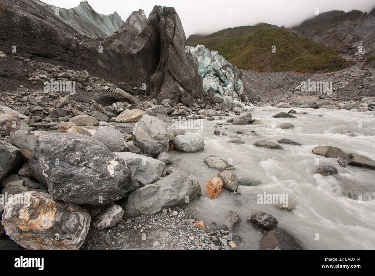 Fox Glacier Mount Cook National Park South Island New Zealand Stock