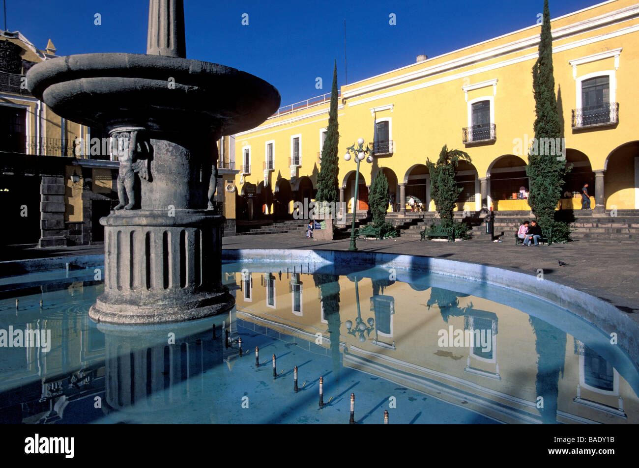 Mexico, Puebla State, Puebla, colonial historical center listed as World Heritage by UNESCO, Plaza Jose Manson Stock Photo