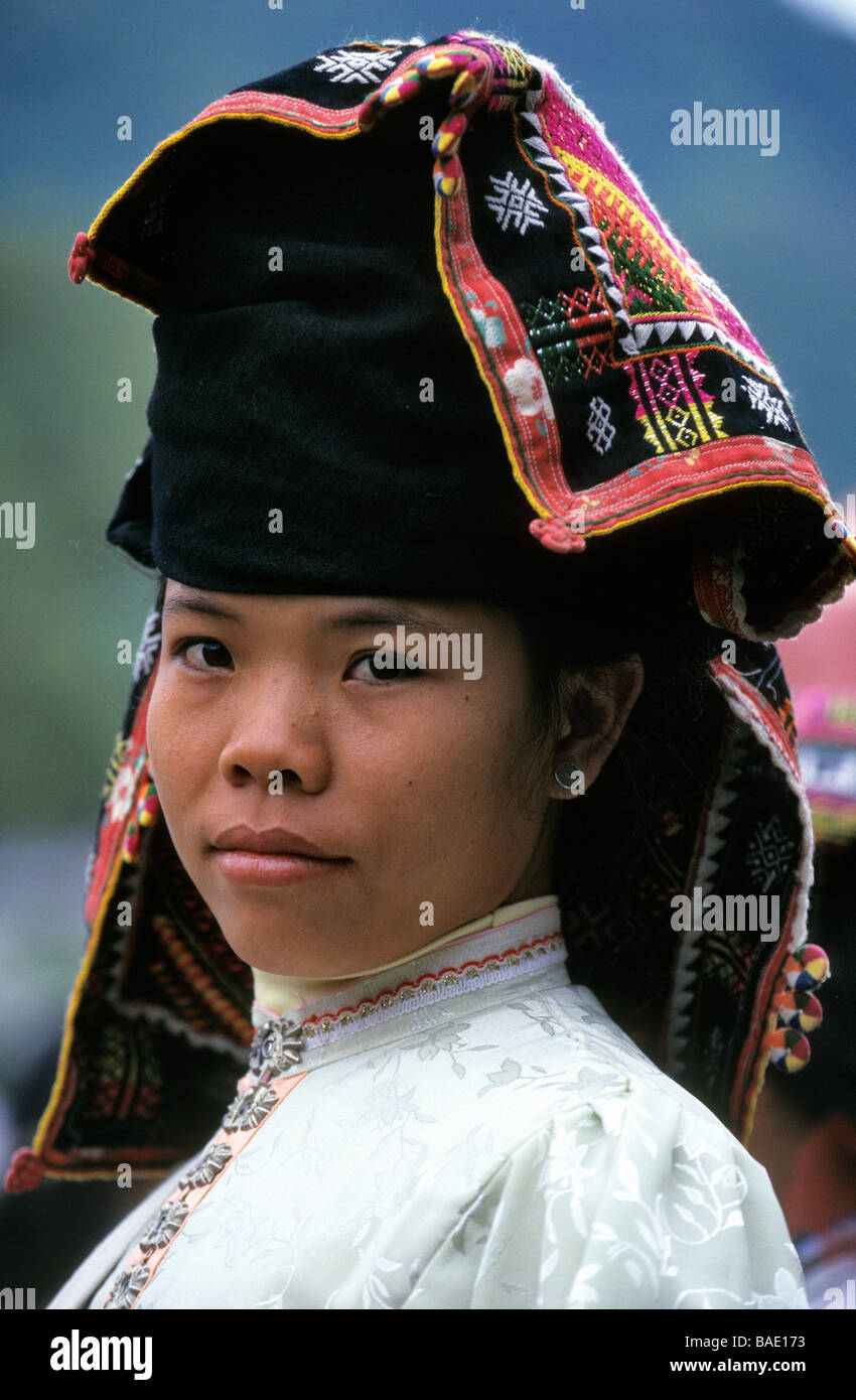 North Vietnam, portrait of a girl Stock Photo - Alamy