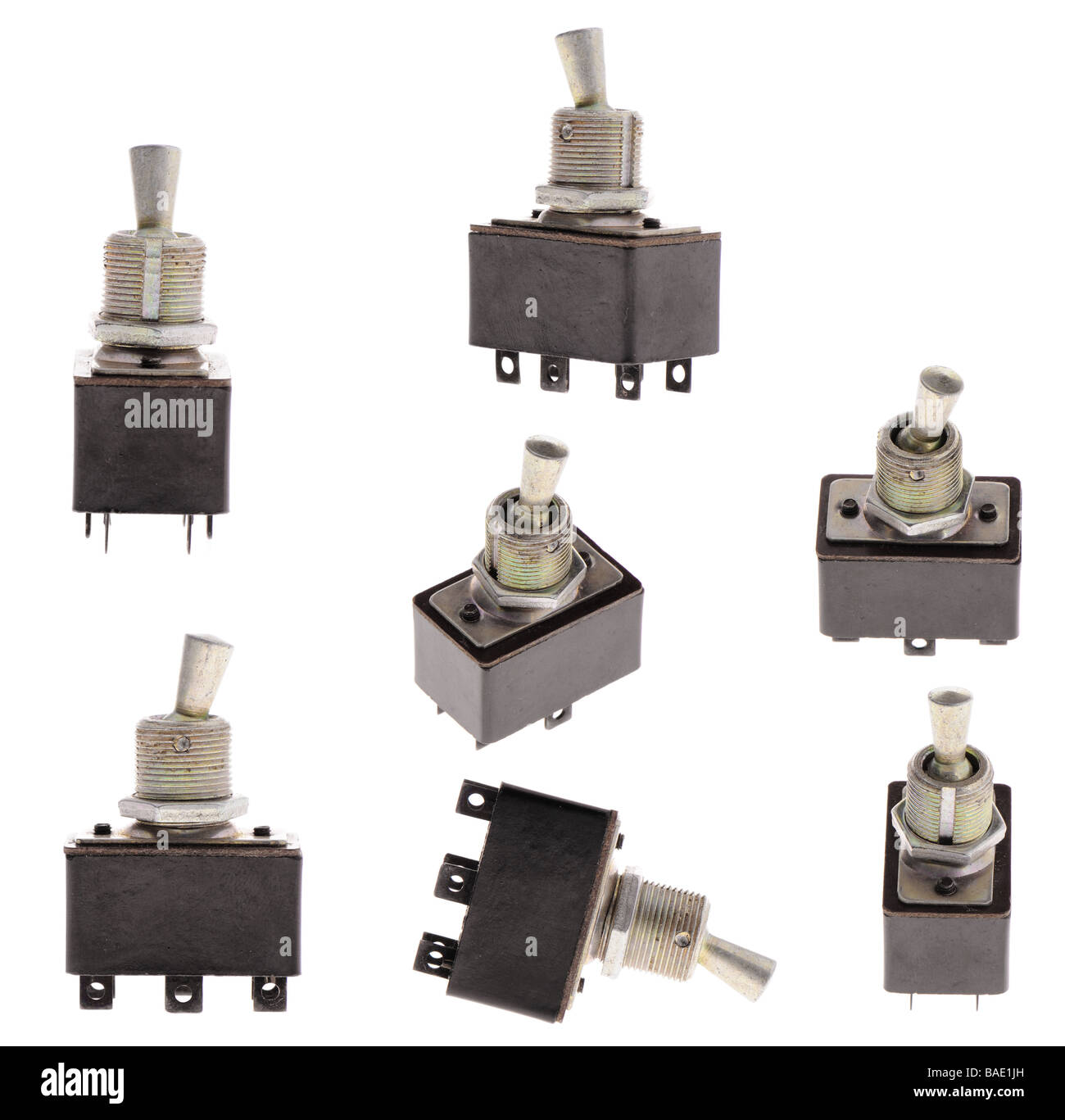 The switch An electronic component It is isolated on a white background ...