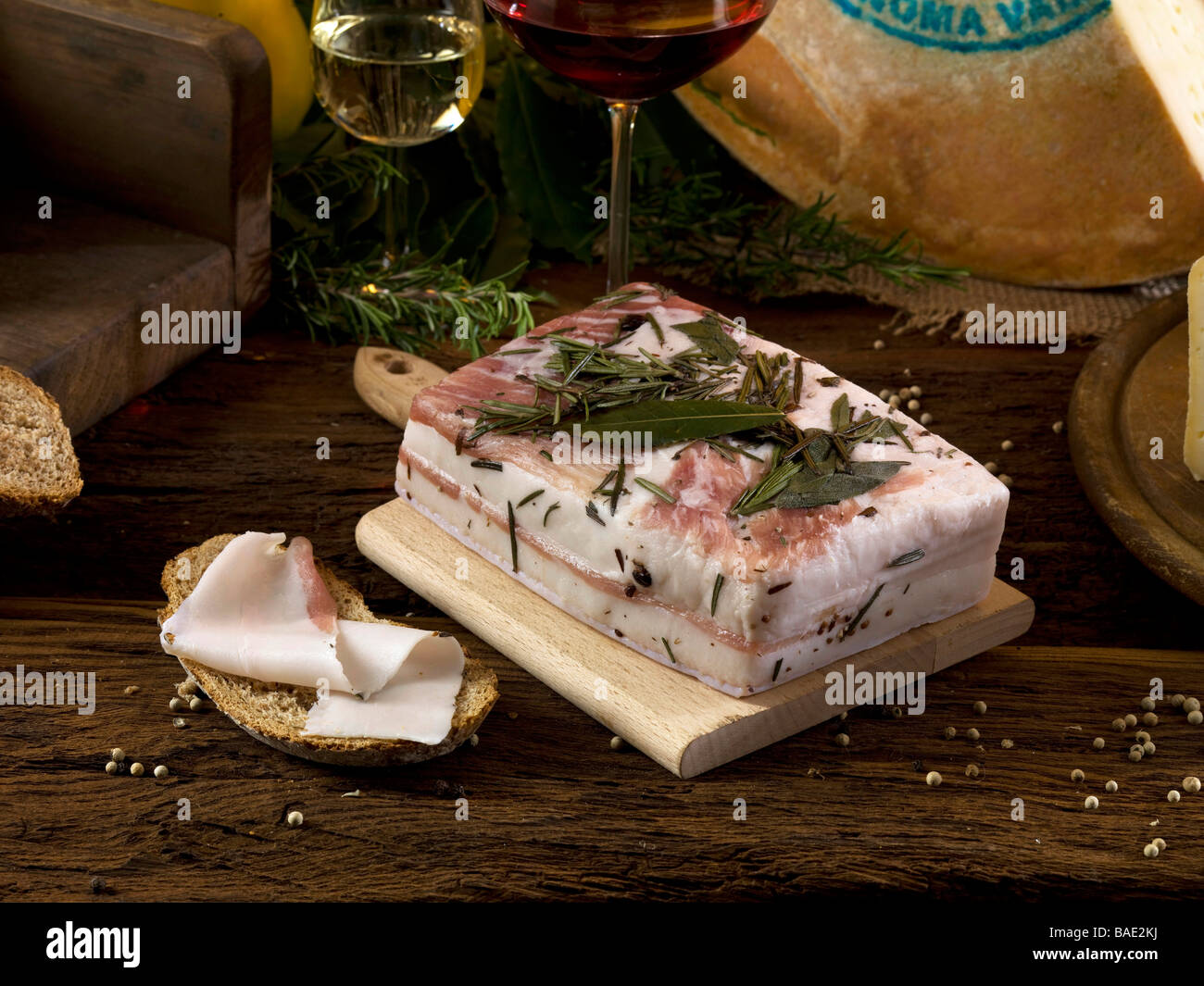 Lardo di Arnad, Lard d'Arnad DOP, Valle d'Aosta, Italy Stock Photo Alamy