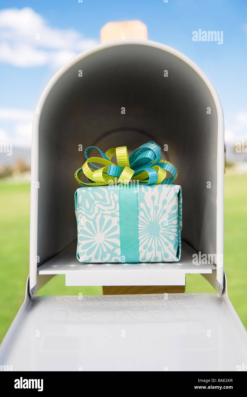 Gift in Mailbox Stock Photo Alamy