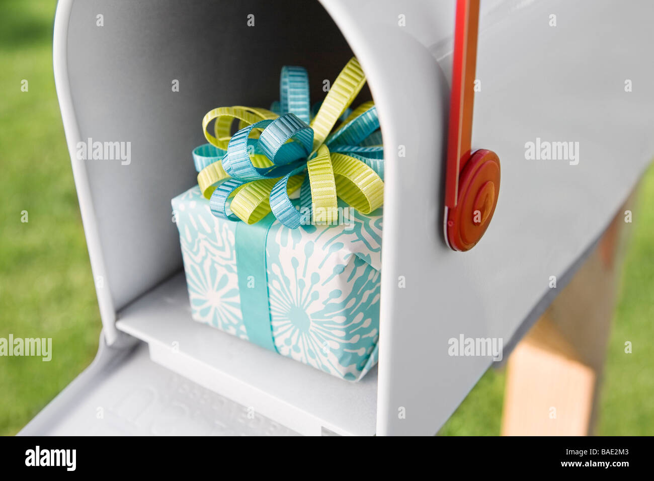 Gift in Mailbox Stock Photo Alamy