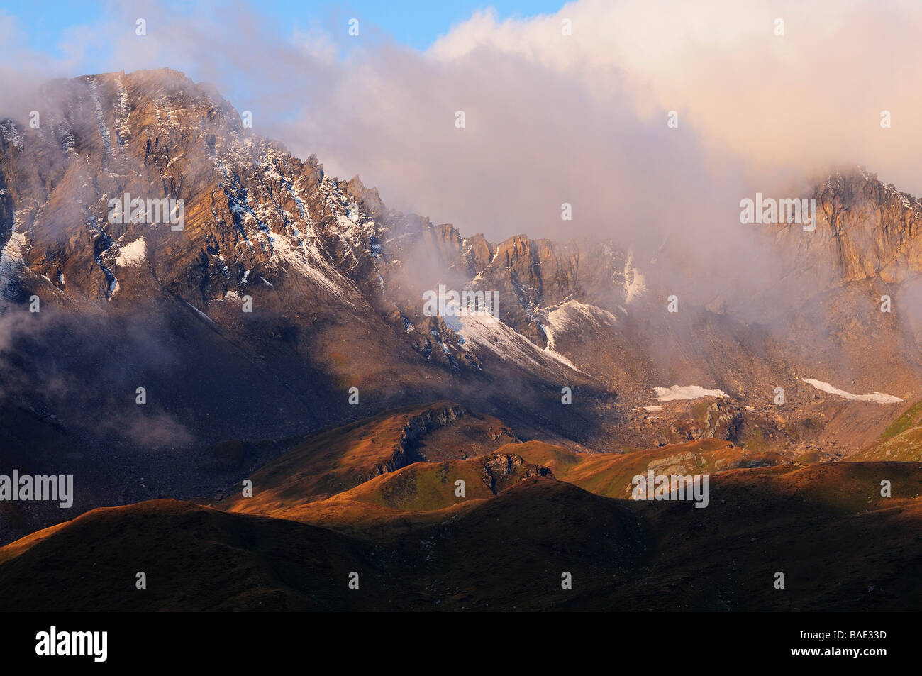 Little St Bernard Pass, South Tyrol, Italy Stock Photo