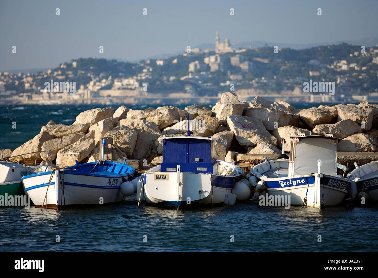 France, Bouches du Rhone, Marseille, La Madrague Harbour Stock Photo