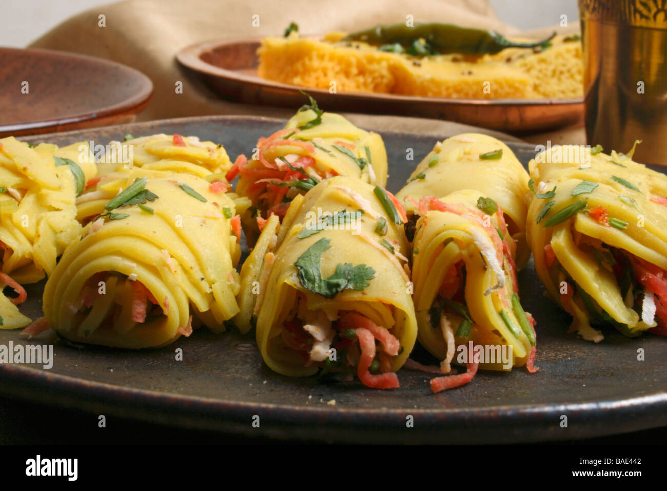 Khandvi is a traditional Gujarati tea time snack which is made of gram