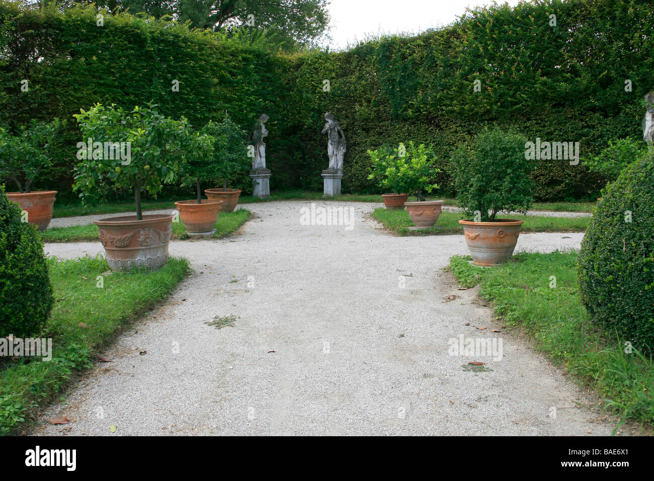 Garden, Villa Pisani, Stra, Veneto, Italy Stock Photo