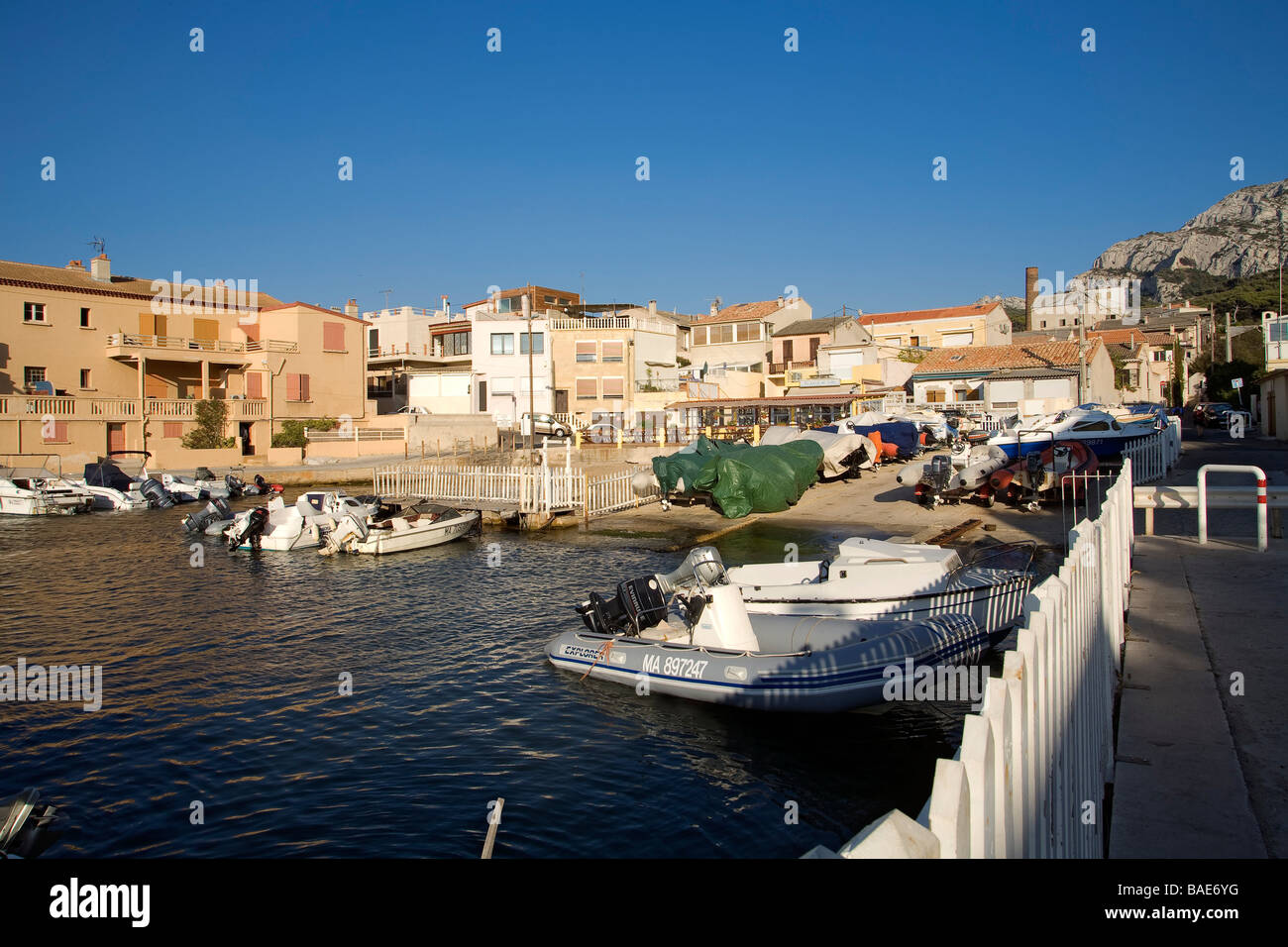 France, Bouches du Rhone, Marseille, La Madrague harbour Stock Photo