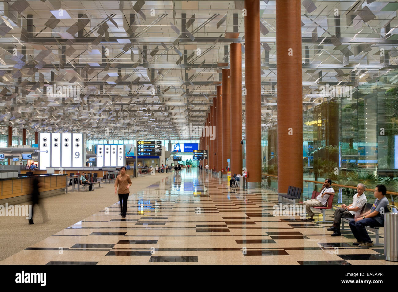 Singapore, Changi Airport Terminal 3, recording area Stock Photo