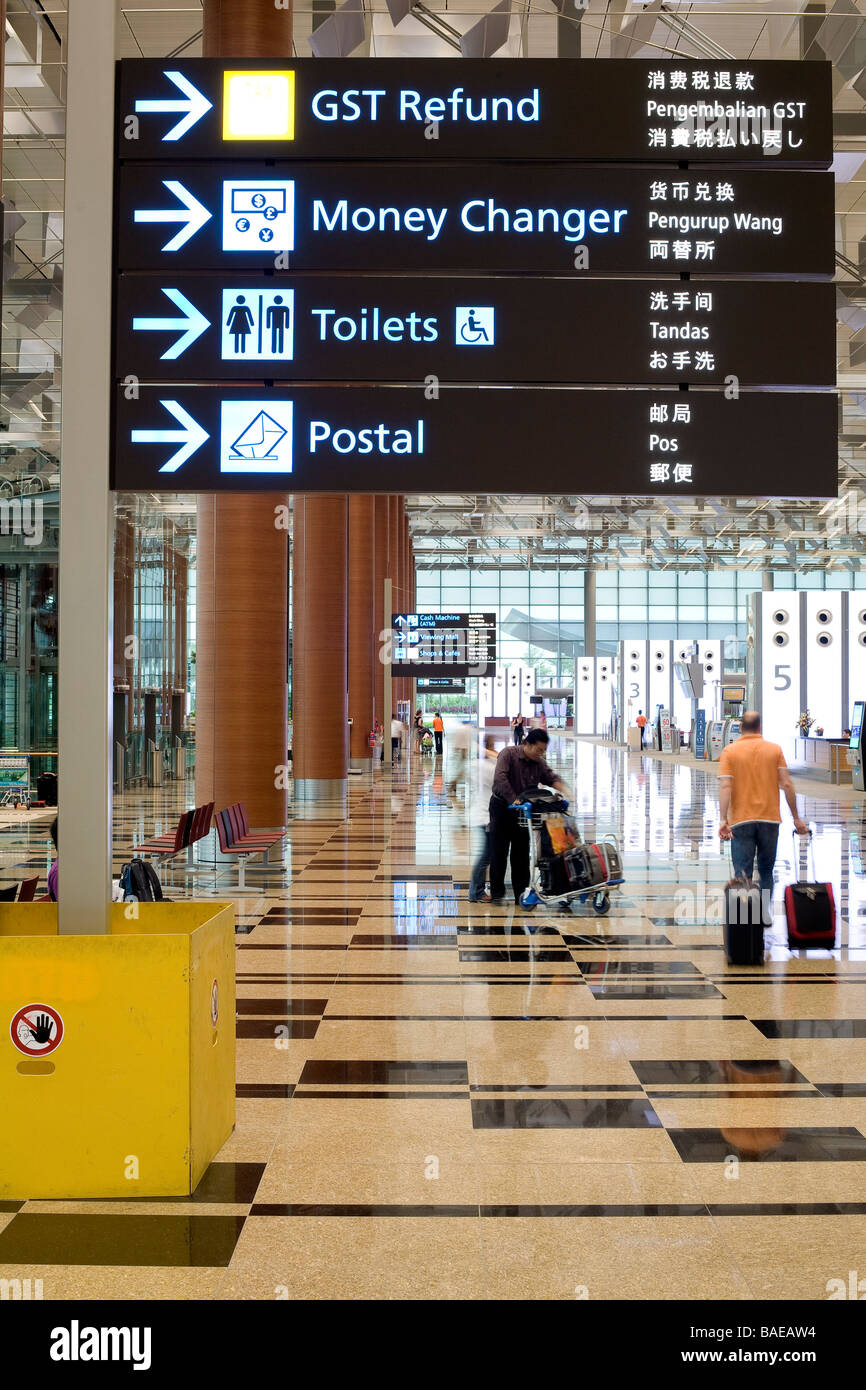 Singapore, Changi Airport Terminal 3, boarding area Stock Photo Alamy