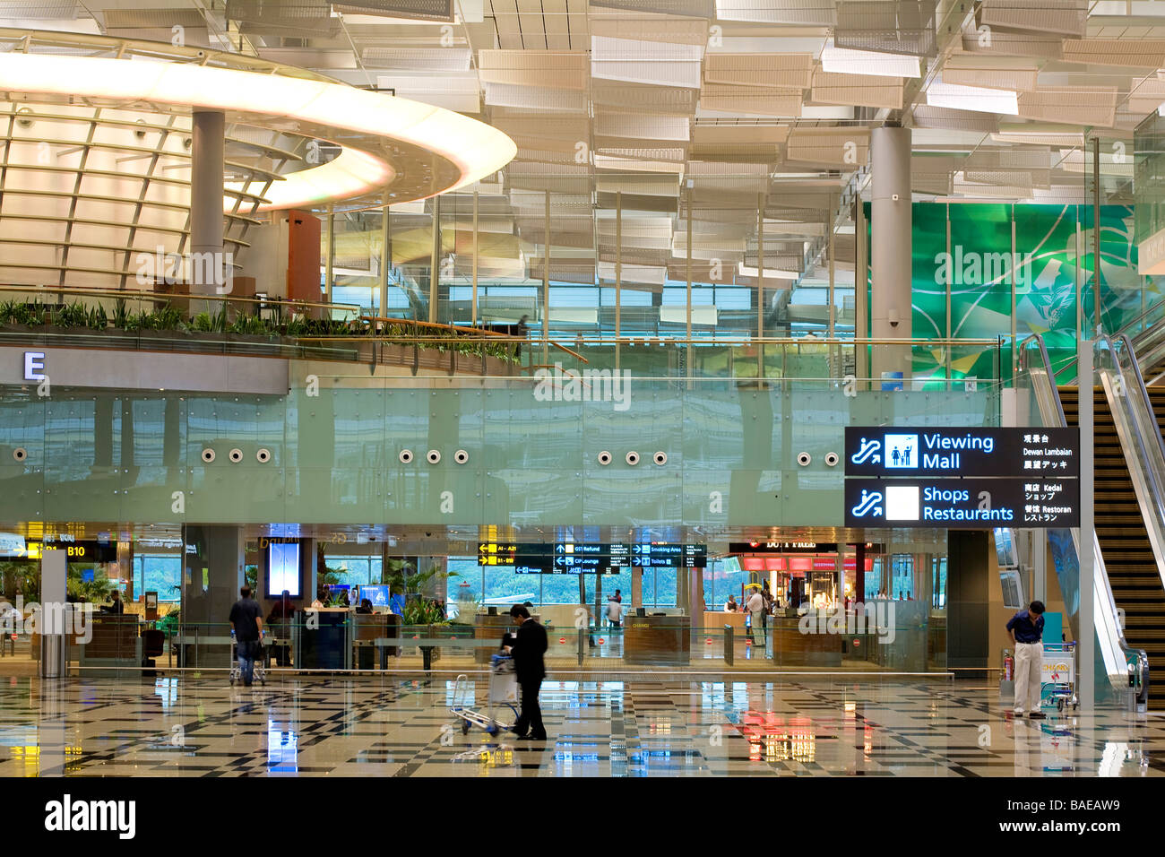 Singapore, Changi Airport Terminal 3 Stock Photo