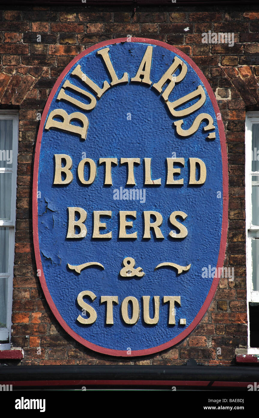 Bullard's Beer sign, Tuesday Market Place, King's Lynn, Norfolk, England, United Kingdom Stock Photo