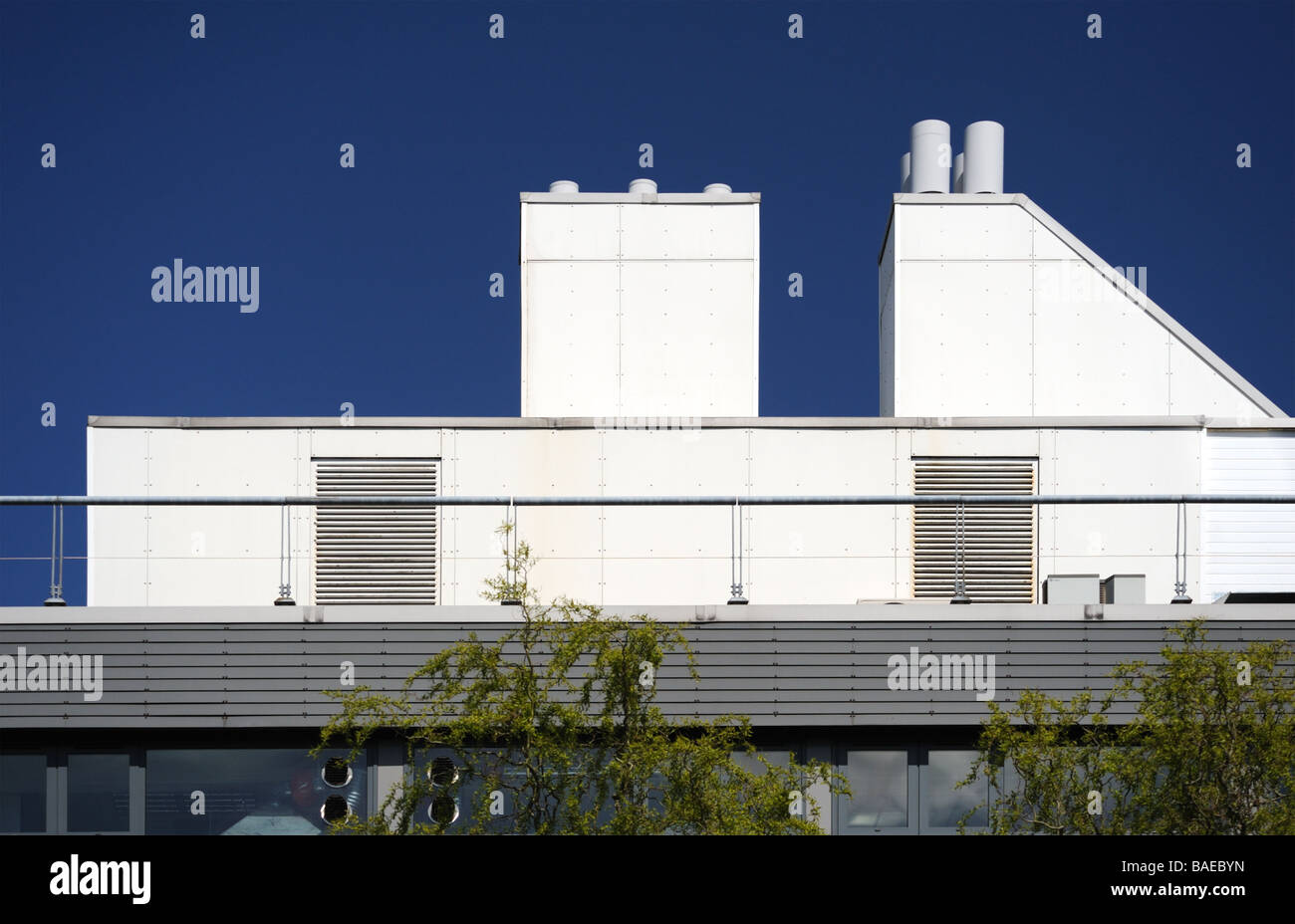 Air conditioning plant. Lancaster University, Lancashire, England, United Kingdom, Europe. Stock Photo