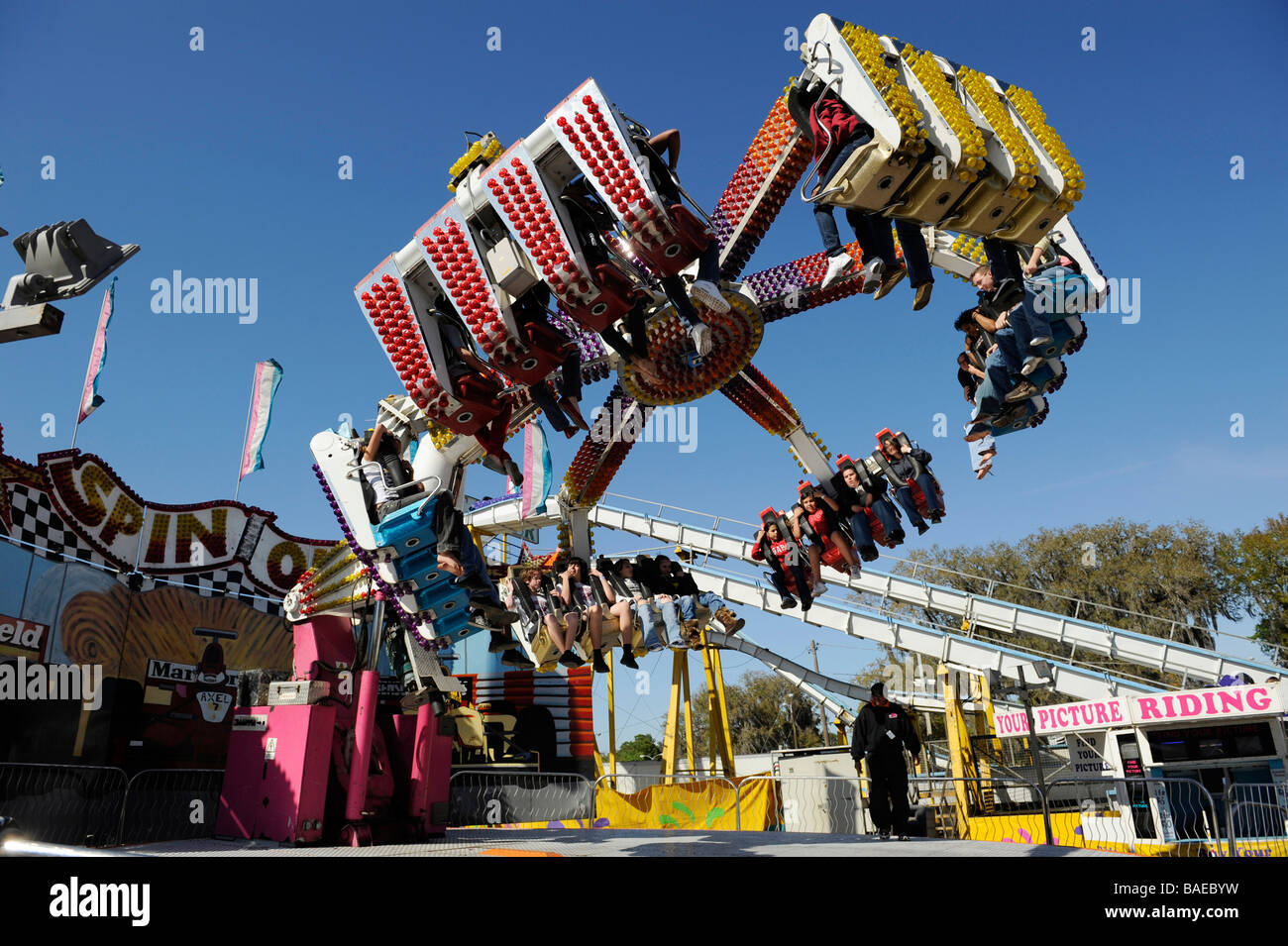 Amusement Ride at Strawberry Festival Plant City Florida Stock Photo
