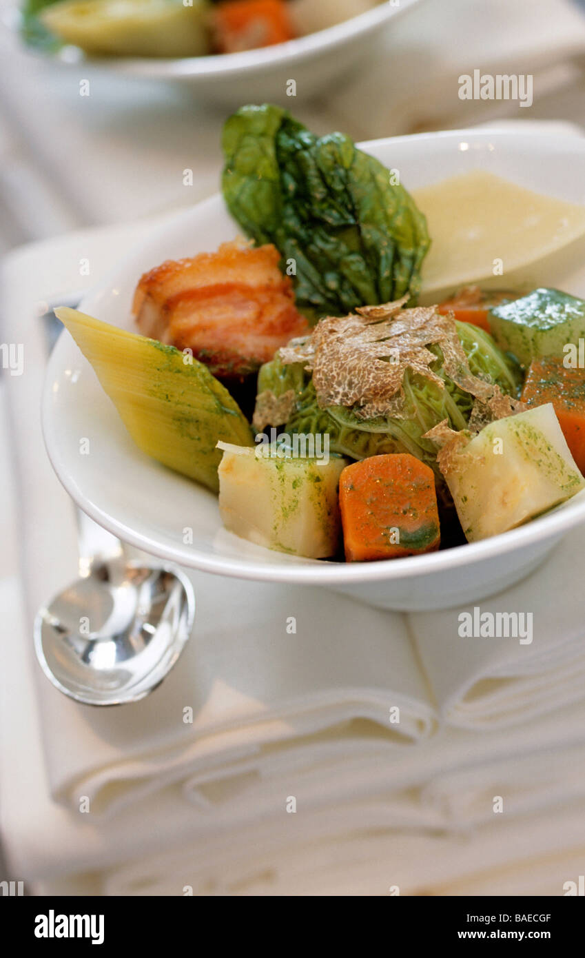 France, Paris, Apicius restaurant, 20 rue d'Artois, season vegetables