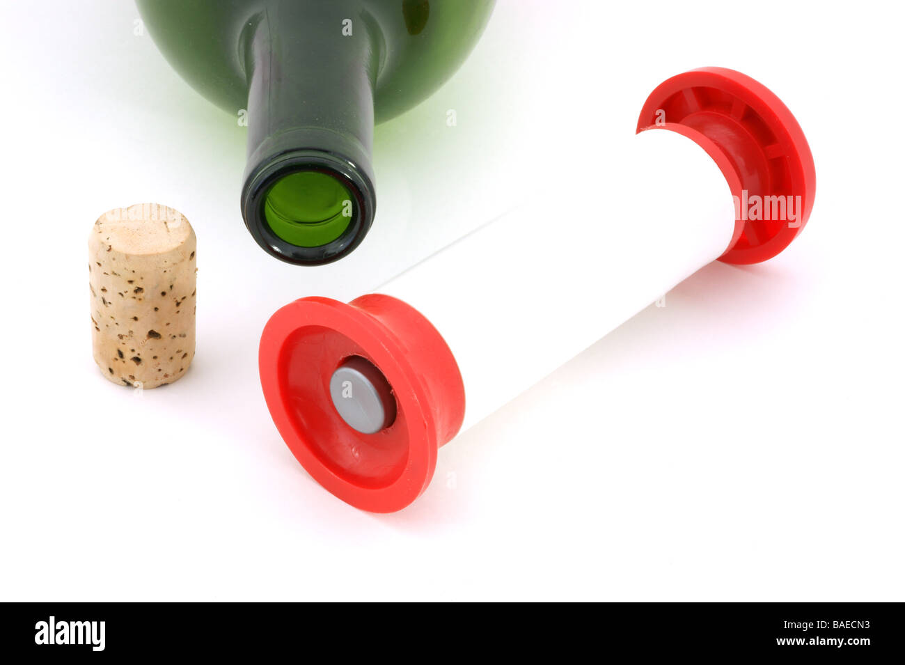 Wine hand corker and cork Stock Photo Alamy